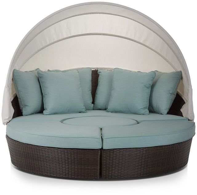 Fina Teal Canopy Daybed