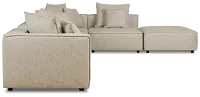 Tatum Beige Fabric 6-piece Pit Sectional