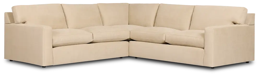 Hudson Beige Fabric Small Two-arm Sectional Hudson Beige Fabric Small Two-arm Sectional