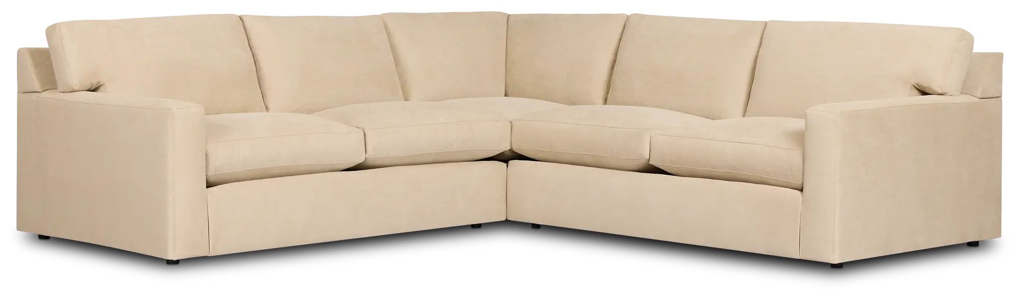Hudson Beige Fabric Small Two-arm Sectional Hudson Beige Fabric Small Two-arm Sectional