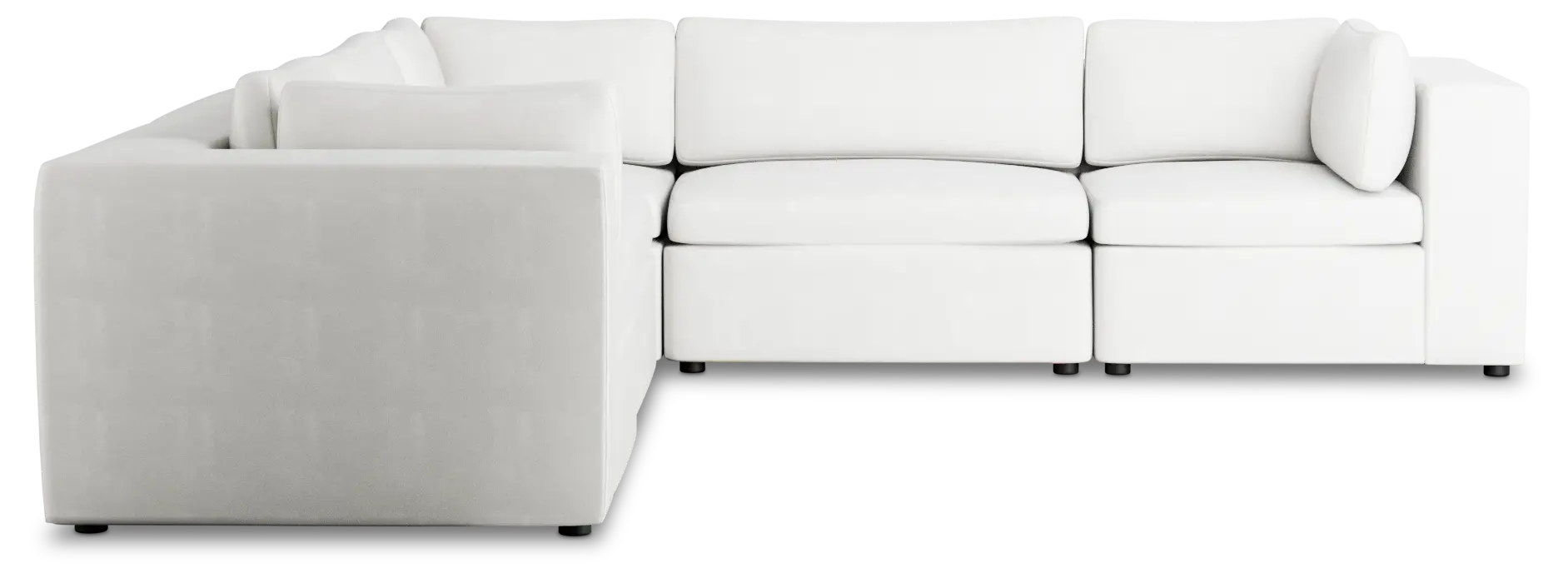 Destin Sutton White Fabric 5-piece Modular Sectional Destin Sutton White Fabric 5-piece Modular Sectional