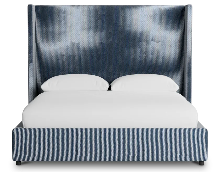 Captiva Lucy Navy 60" Upholstered Shelter Bed