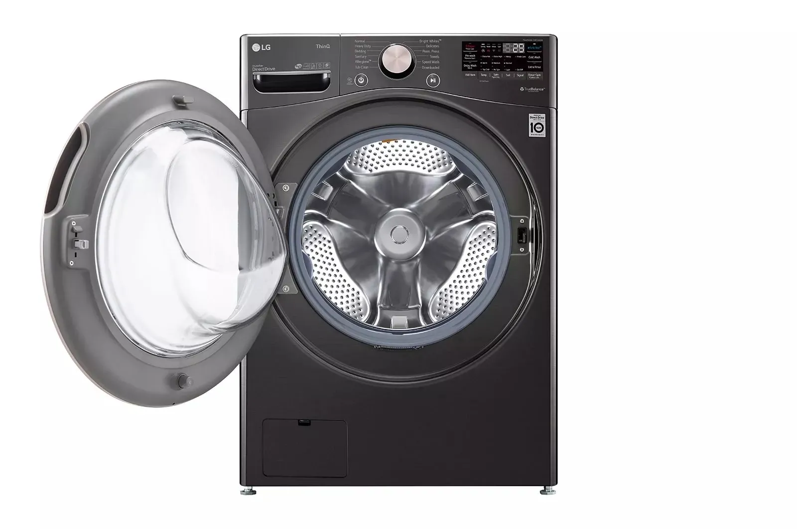 Lg 4000 Series Black Front Load Washer