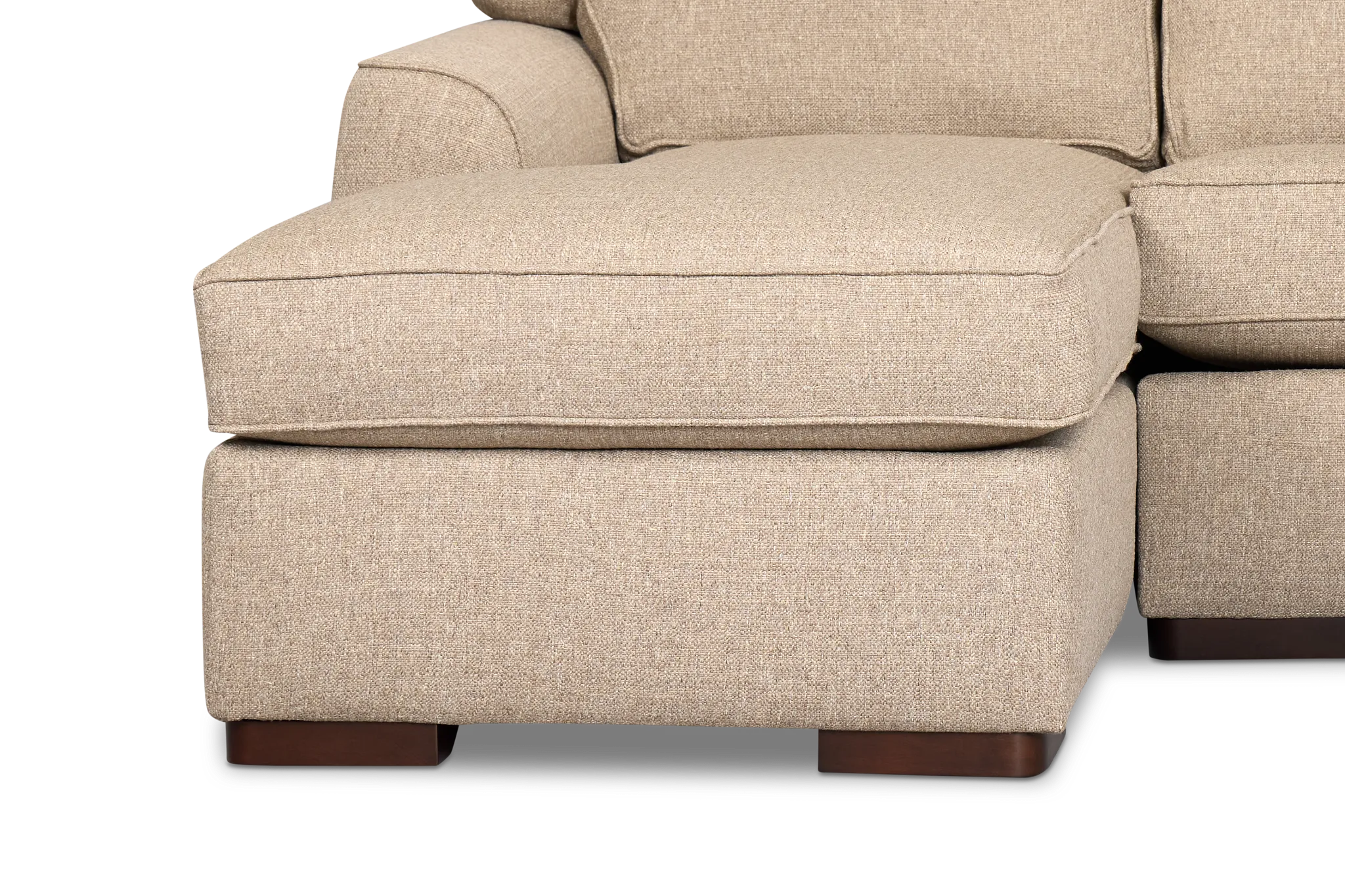 Sinclair Brown Fabric Left Chaise Memory Foam Sleeper Sectional