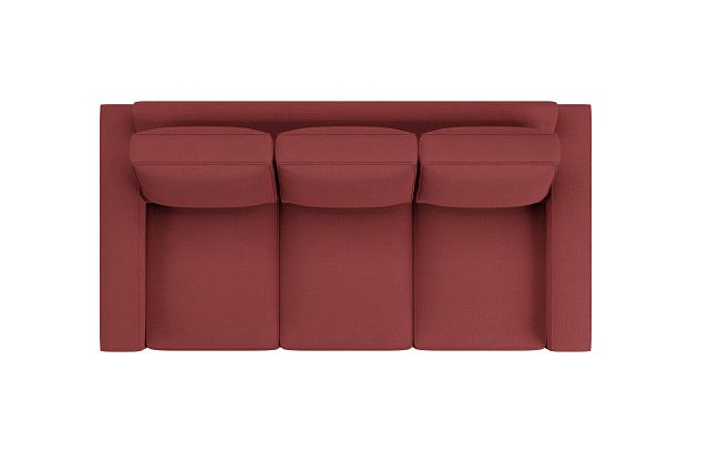 Edgewater Haven Red 84" Sofa W/ 3 Cushions