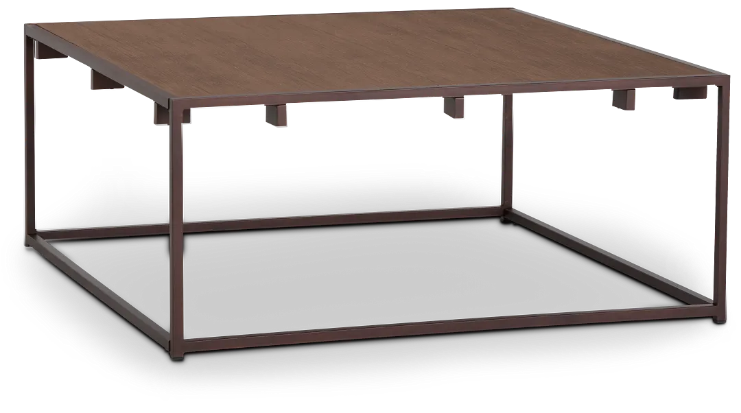 Reggie Dark Tone Square Coffee Table