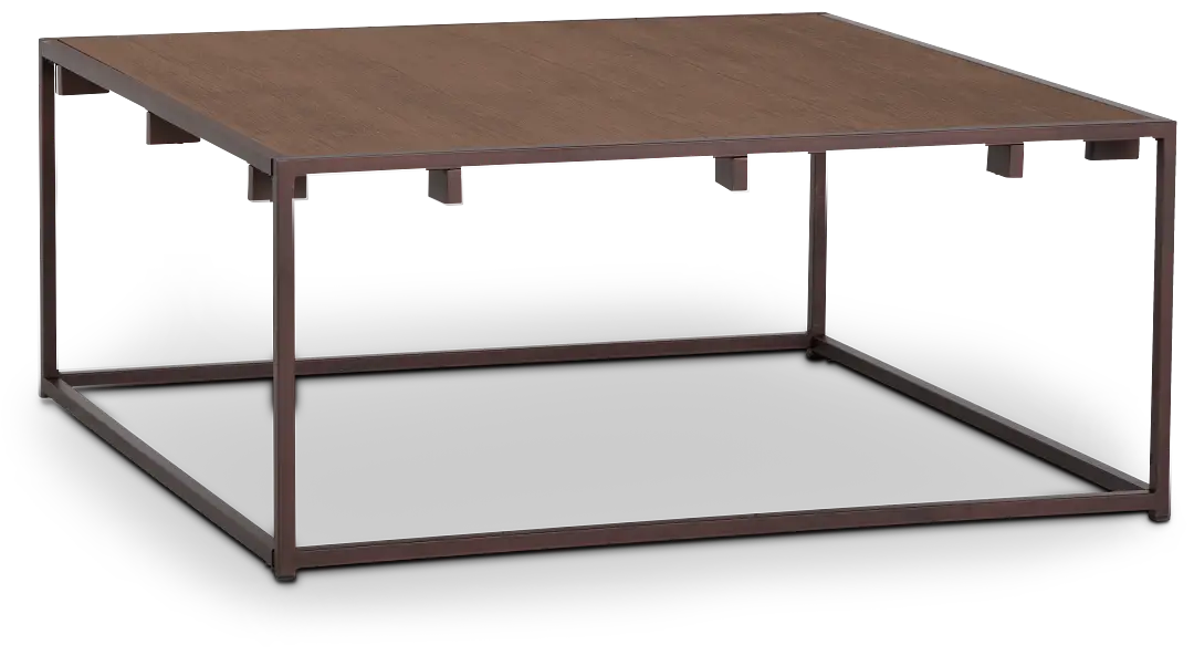 Reggie Dark Tone Square Coffee Table Reggie Dark Tone Square Coffee Table