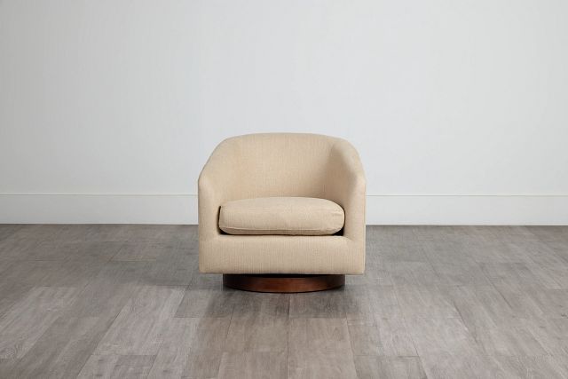 Paloma Beige Micro Swivel Accent Chair