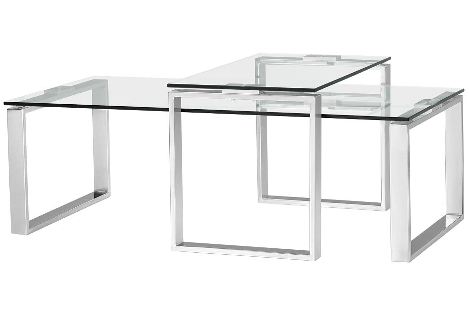 Katrina Clear Gl 2 Pack Tables Living Room Coffee Katrina Clear Gl 2 Pack Tables