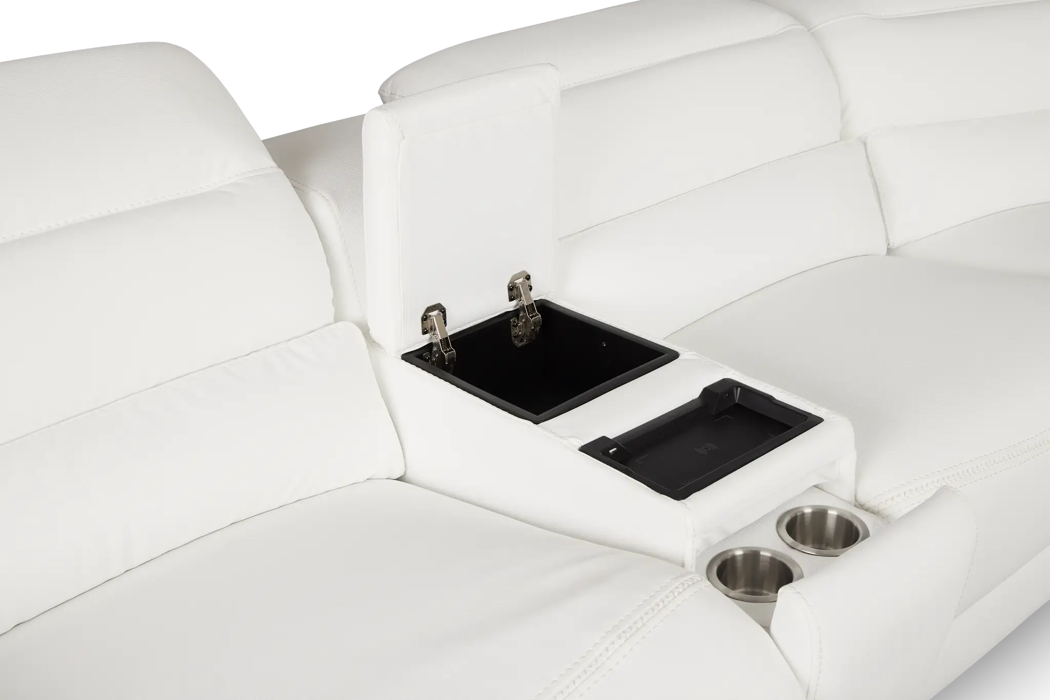 Jett White Micro Large Dual Power Reclining Two-arm Sectional Jett White Micro Large Dual Power Reclining Two-arm Sectional