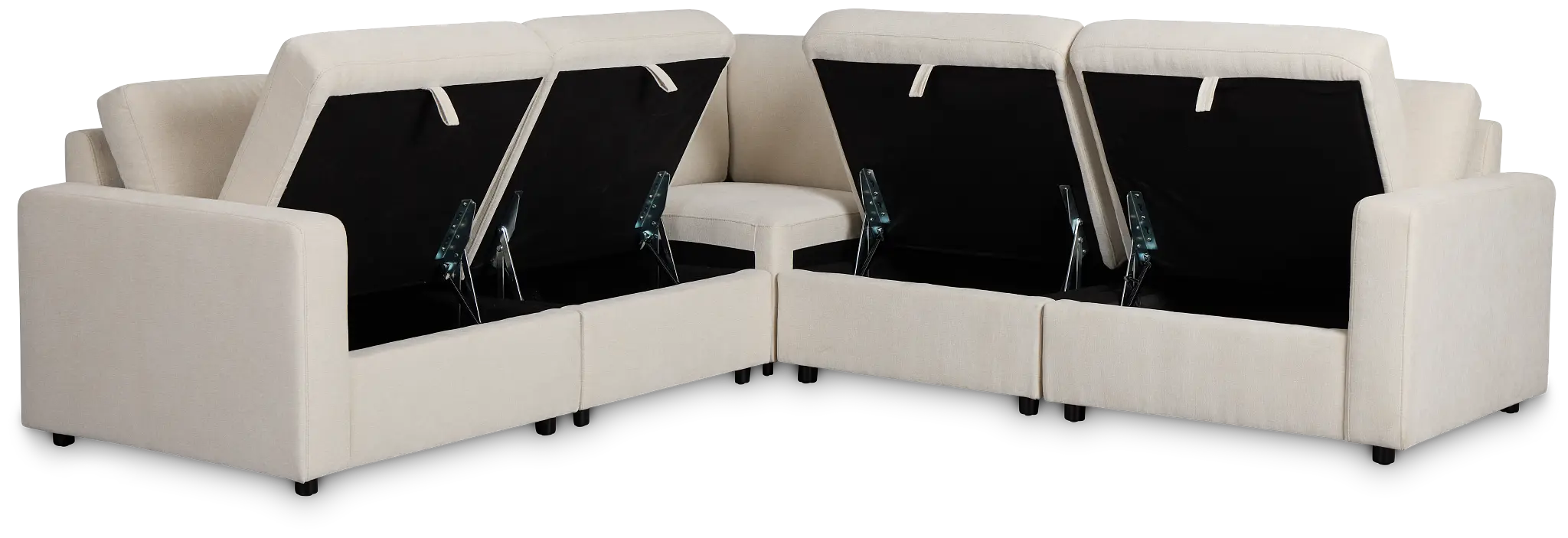 Addie Beige Fabric Small 2-arm Storage Sectional Addie Beige Fabric Small 2-arm Storage Sectional