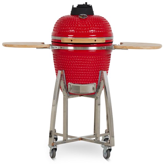Kamado Red 18" Charcoal Grill With Base (0)