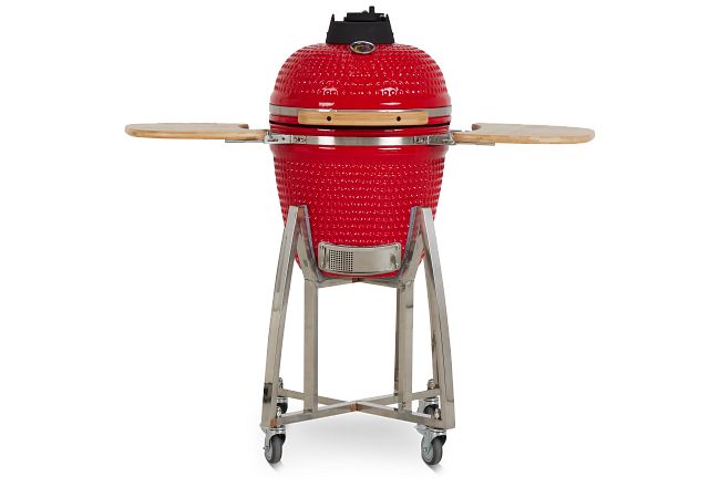 Kamado Red 18" Charcoal Grill With Base