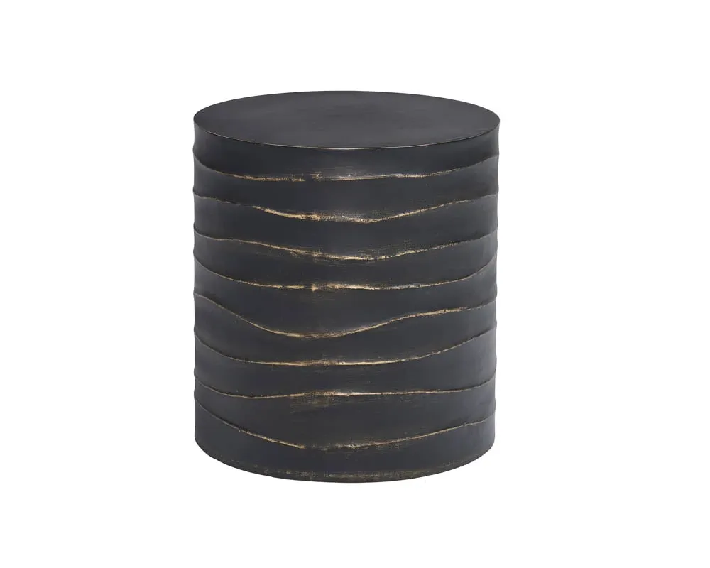 Kelys Black Round End Table