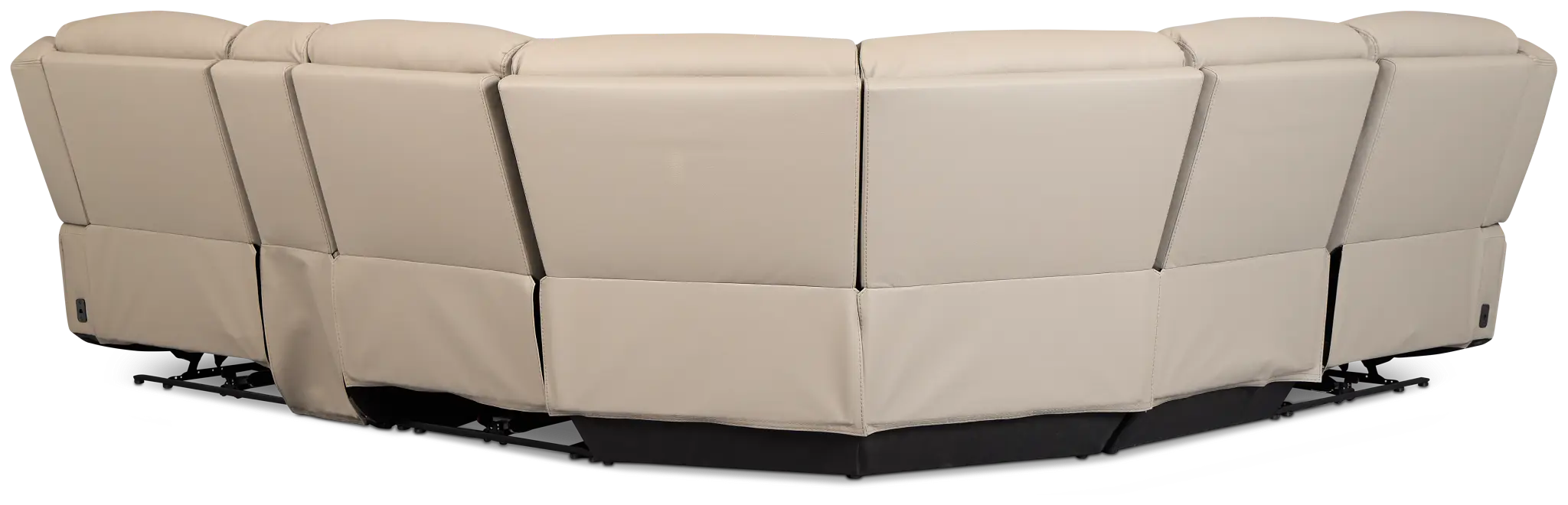 Wilder Taupe Leather Medium Triple Power 2-arm Sectional Wilder Taupe Leather Medium Triple Power 2-arm Sectional