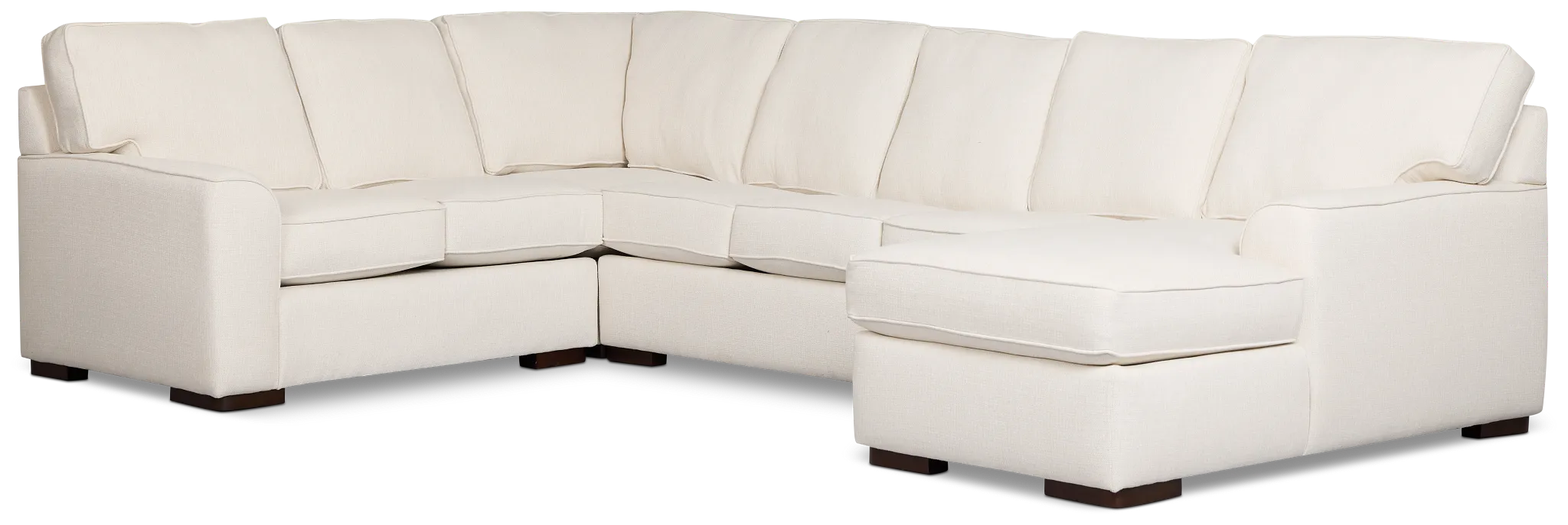 Sinclair Light Beige Fabric Right Chaise Innerspring Sleeper Sectional