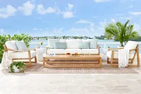 Tobago Light Tone Sofa With White Cushions