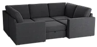 Citymod Dark Gray Fabric 6-piece Pit Sectional