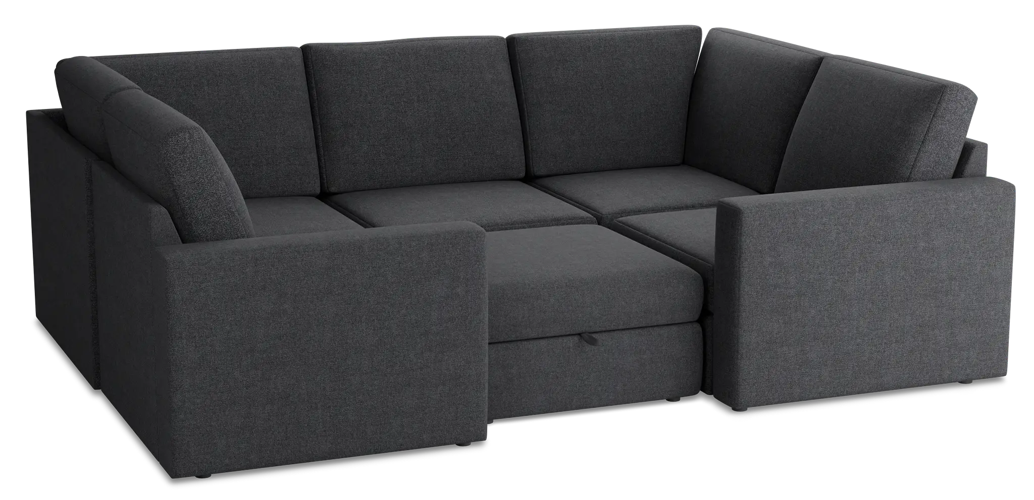Citymod Dark Gray Fabric 6-piece Pit Sectional Citymod Dark Gray Fabric 6-piece Pit Sectional