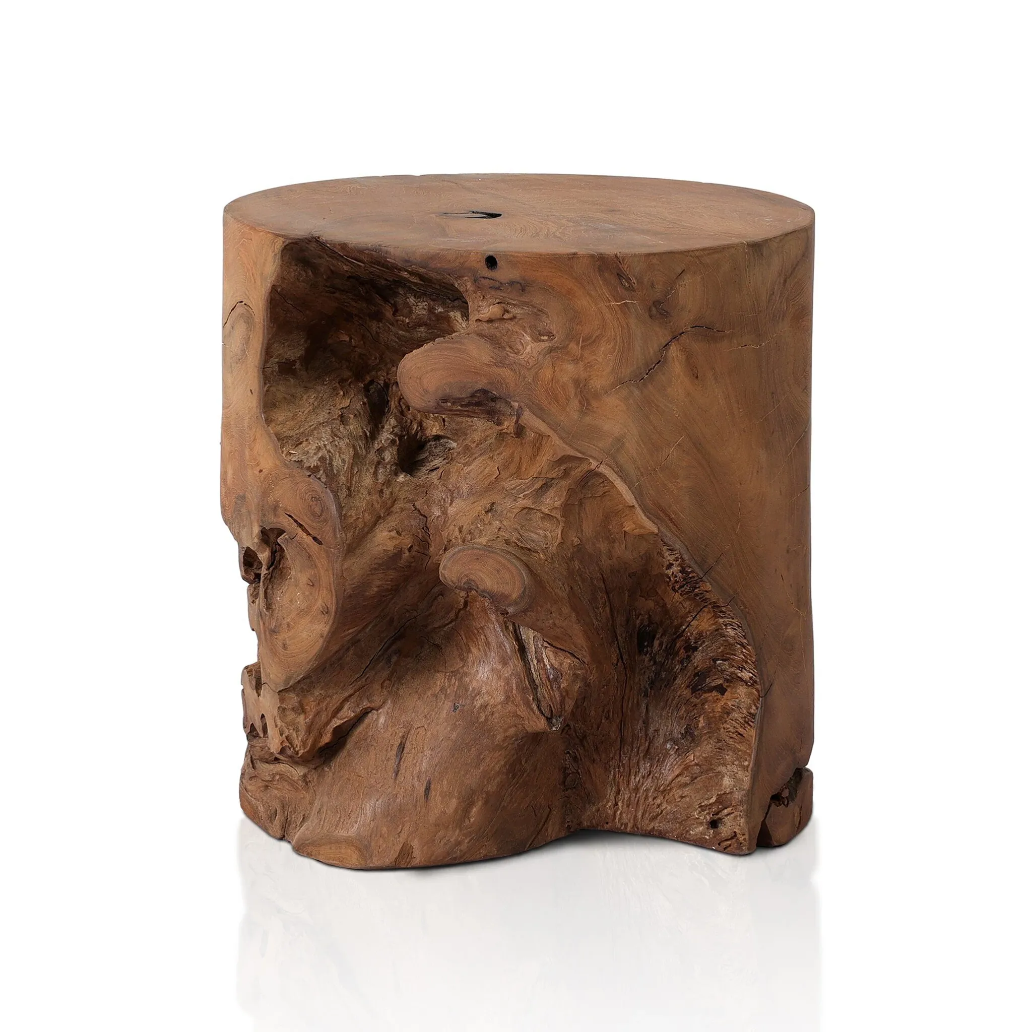 Binan Mid Tone Teak Accent Stool