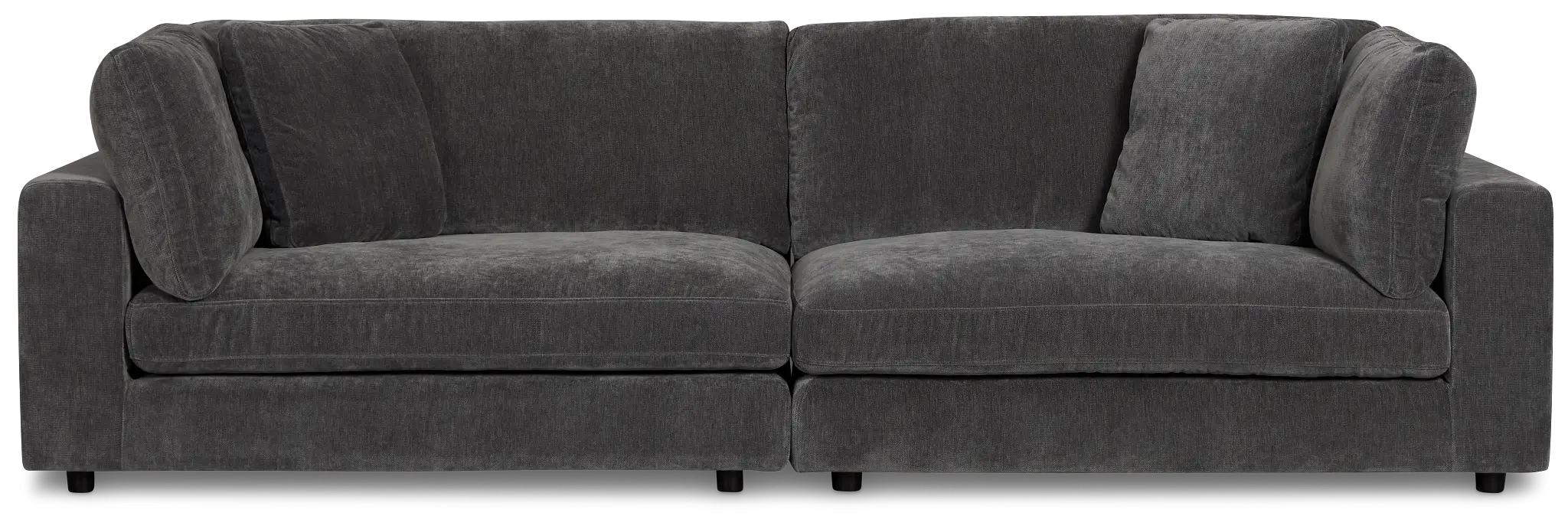 Lounge Dark Gray Fabric 2 Piece Modular Sofa Lounge Dark Gray Fabric 2 Piece Modular Sofa