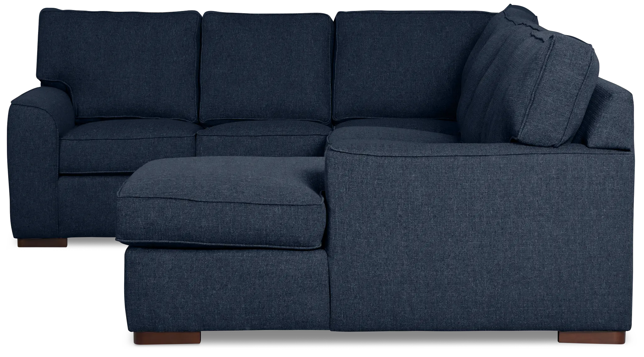 Sinclair Dark Blue Fabric Medium Right Chaise Sectional Sinclair Dark Blue Fabric Medium Right Chaise Sectional