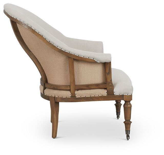 Jane Beige Upholstered Arm Chair