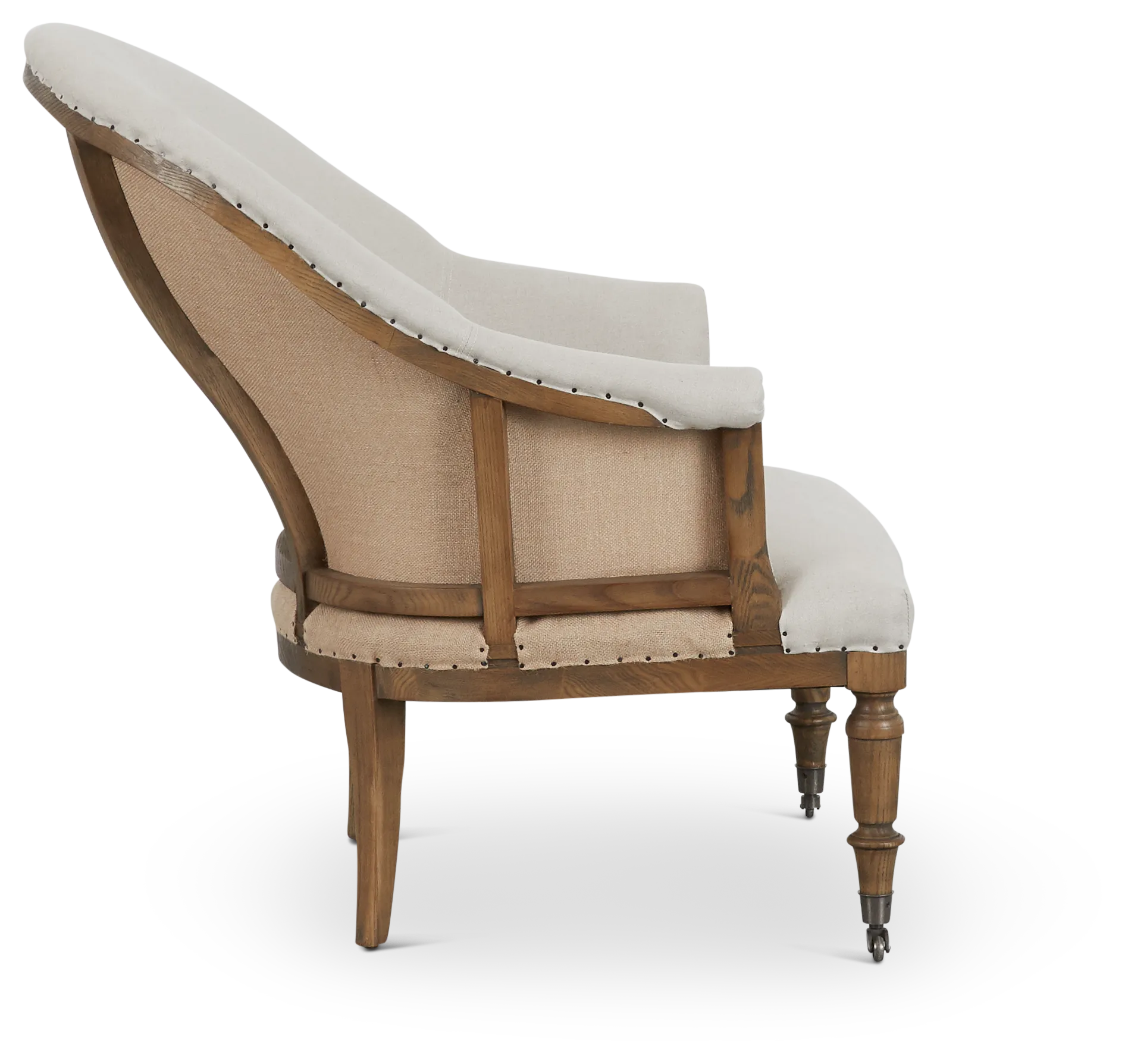 Jane Beige Upholstered Arm Chair