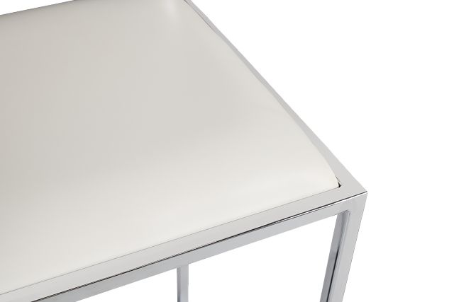 Amalfi Whitestnl Steel 30" Upholstered Barstool