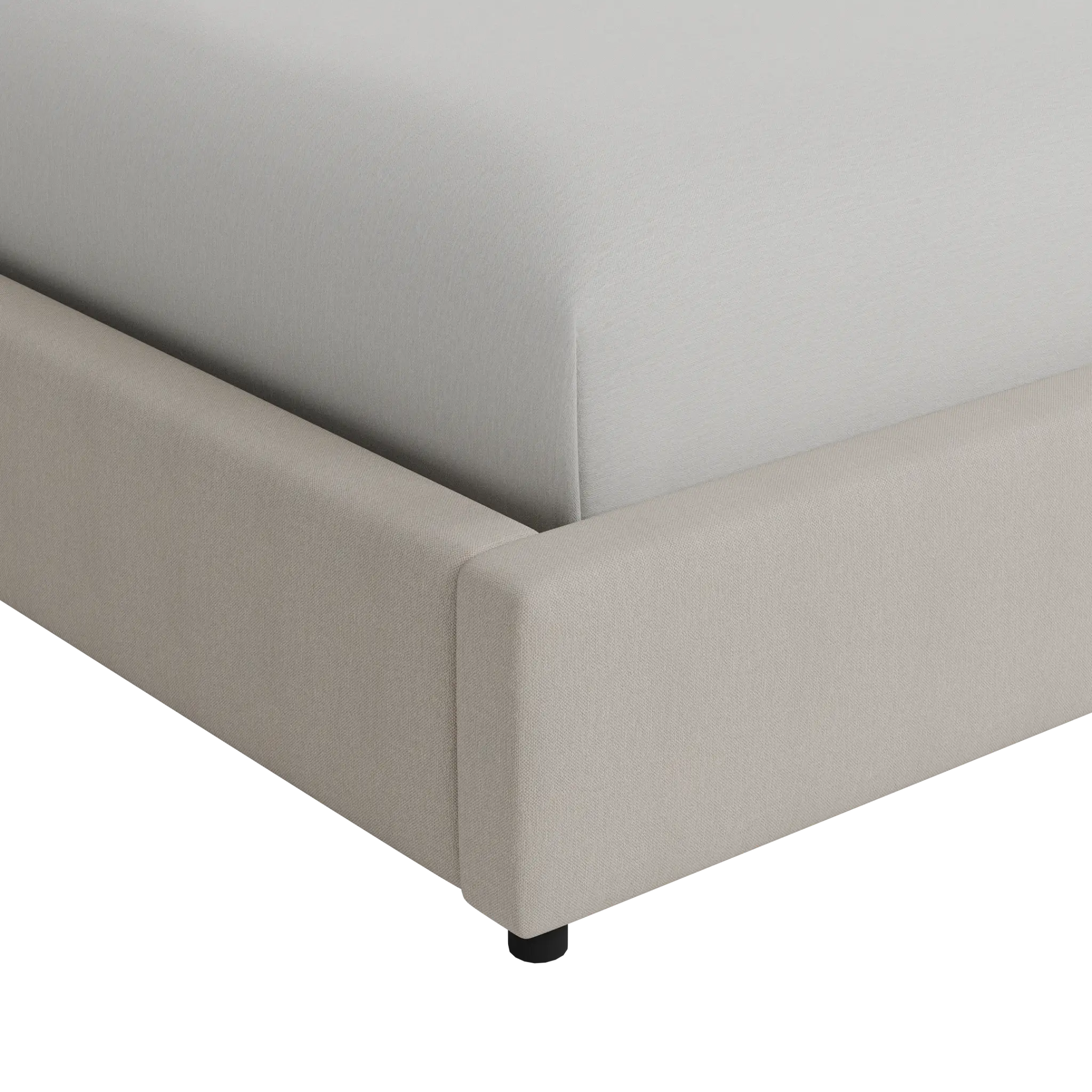 Grayton Revenue Beige 54" Upholstered Platform Bed Grayton Revenue Beige 54" Upholstered Platform Bed