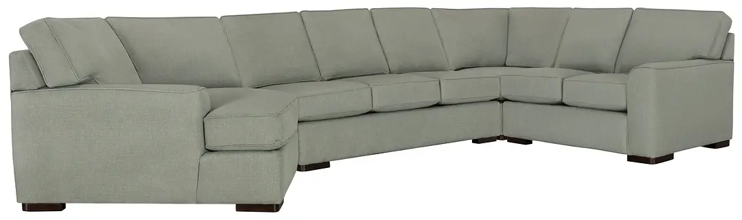 Austin Green Fabric Left Cuddler Innerspring Sleeper Sectional Austin Green Fabric Left Cuddler Innerspring Sleeper Sectional