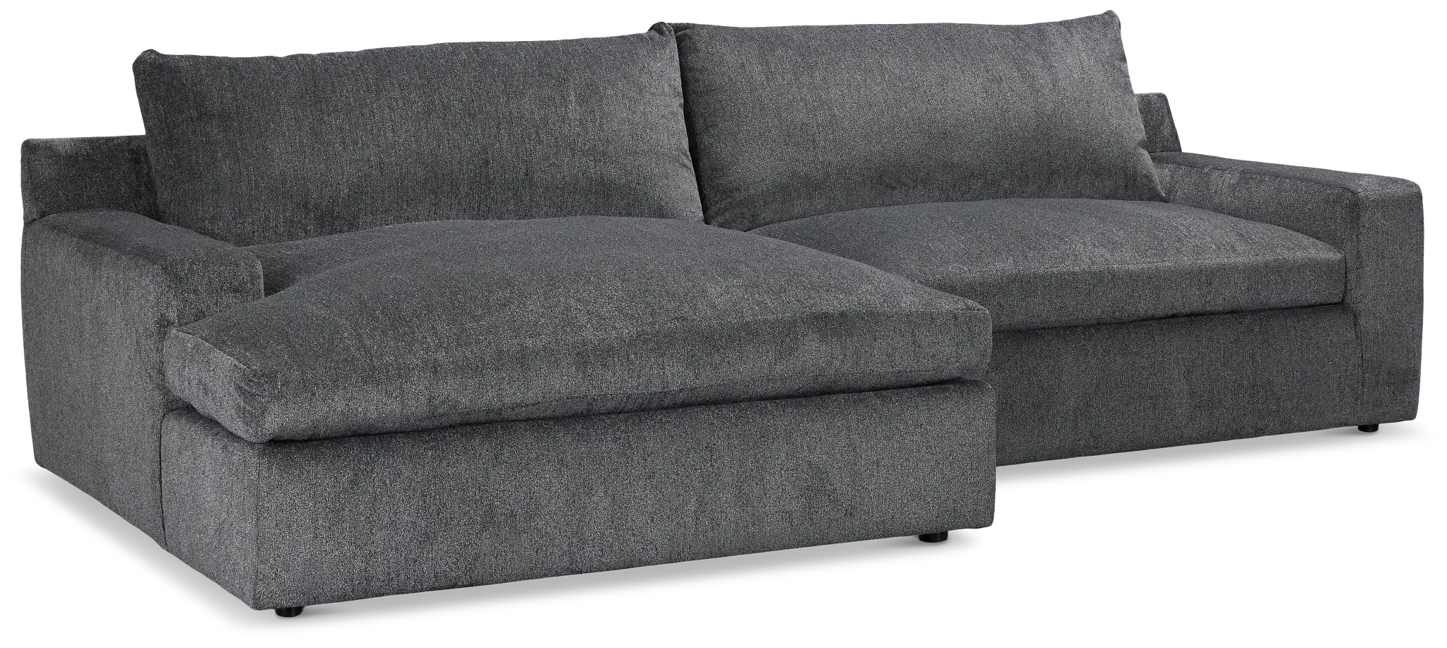 Stella Dark Gray Fabric Small Left Chaise Sectional Stella Dark Gray Fabric Small Left Chaise Sectional