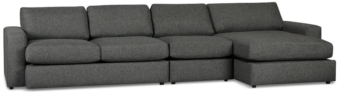 Brantley Dark Gray Fabric Small Right Chaise Sectional Brantley Dark Gray Fabric Small Right Chaise Sectional