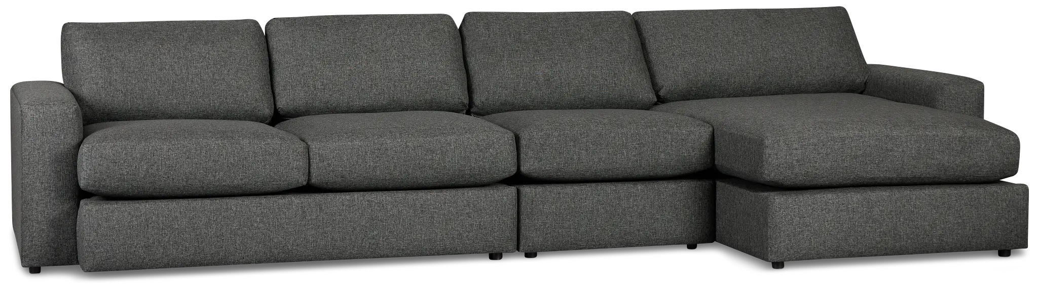 Brantley Dark Gray Fabric Small Right Chaise Sectional Brantley Dark Gray Fabric Small Right Chaise Sectional