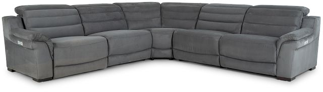 Sentinel Dark Gray Micro Small Two-arm Power Reclining Sectional (1)