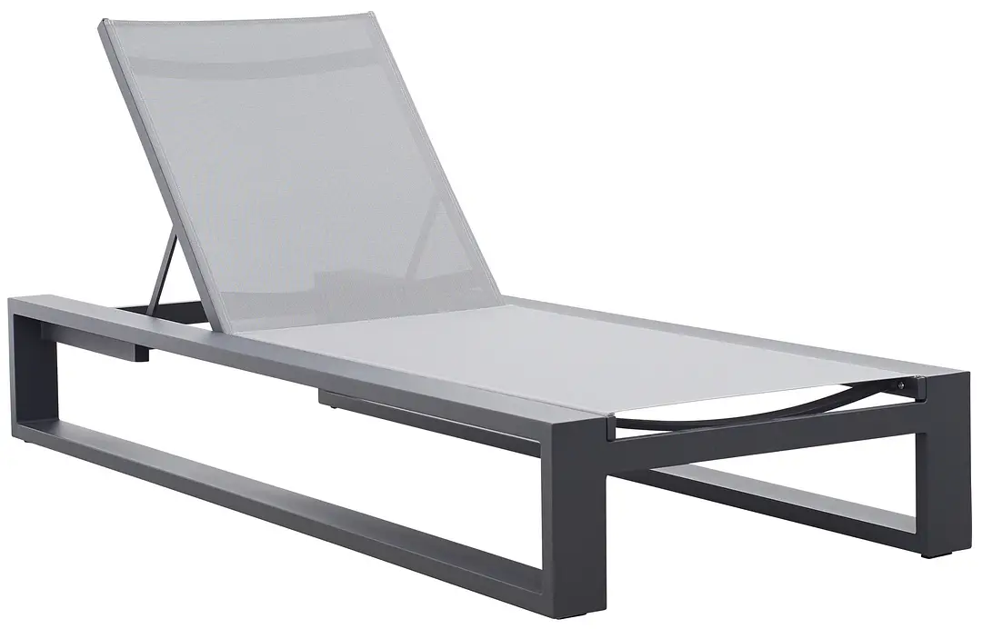 Linear Dark Gray Aluminum Chaise Linear Dark Gray Aluminum Chaise