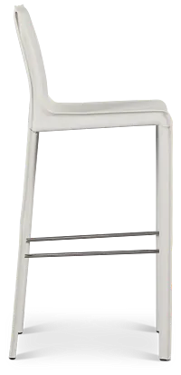 Lugo White 30" Upholstered Barstool