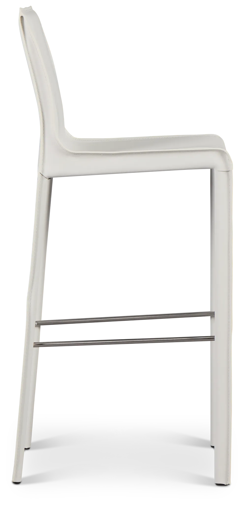 Lugo White 30" Upholstered Barstool