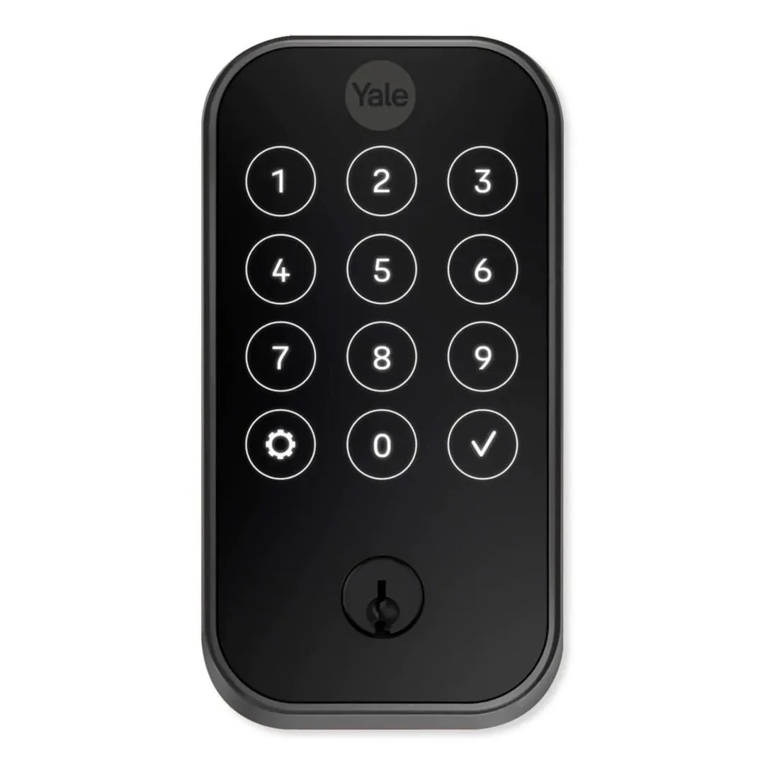 Yale Pro 2 Pushbutton & Connect Bridge Black Touchscreen Door Lock
