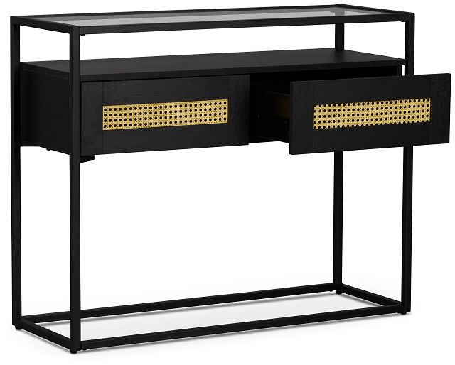 Dax Black 2-drawer Console Table (2)