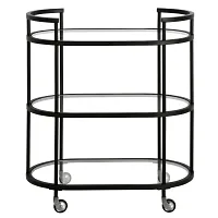 Emilie Black Metal Bar Cart