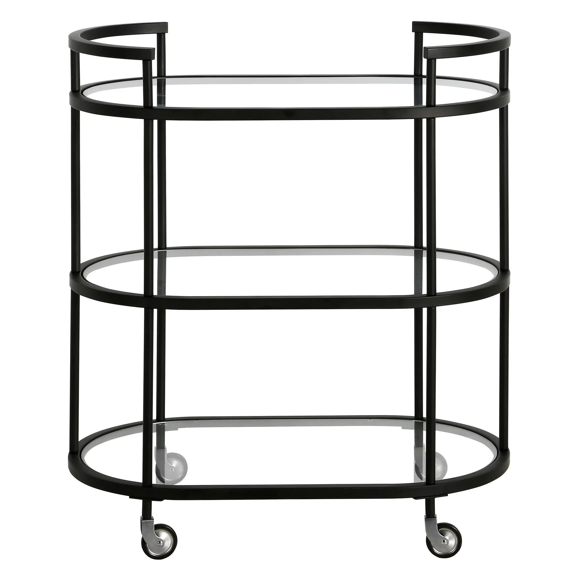 Emilie Black Metal Bar Cart