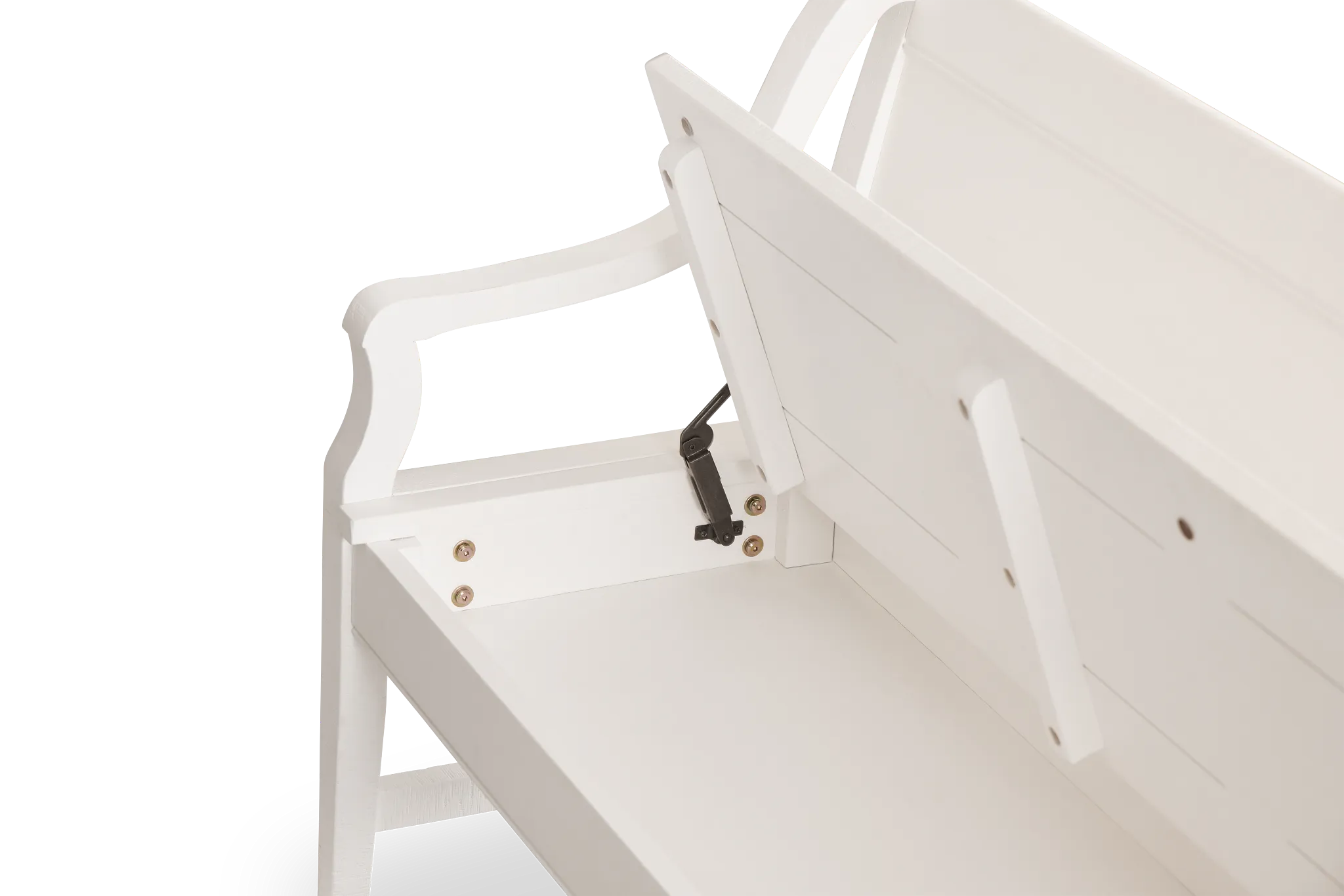 Heron Cove White Trestle Table, 4 Chairs & Bench