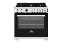 Bertazzoni 366 Series Black 36" Dual Fuel Range