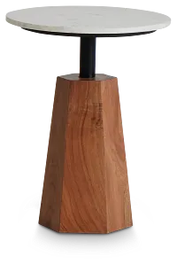 Boone White Accent Table