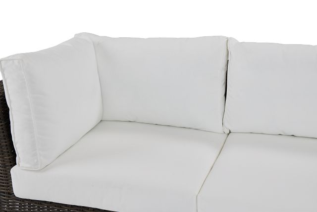 Tulum White Woven 5-piece Modular Sectional