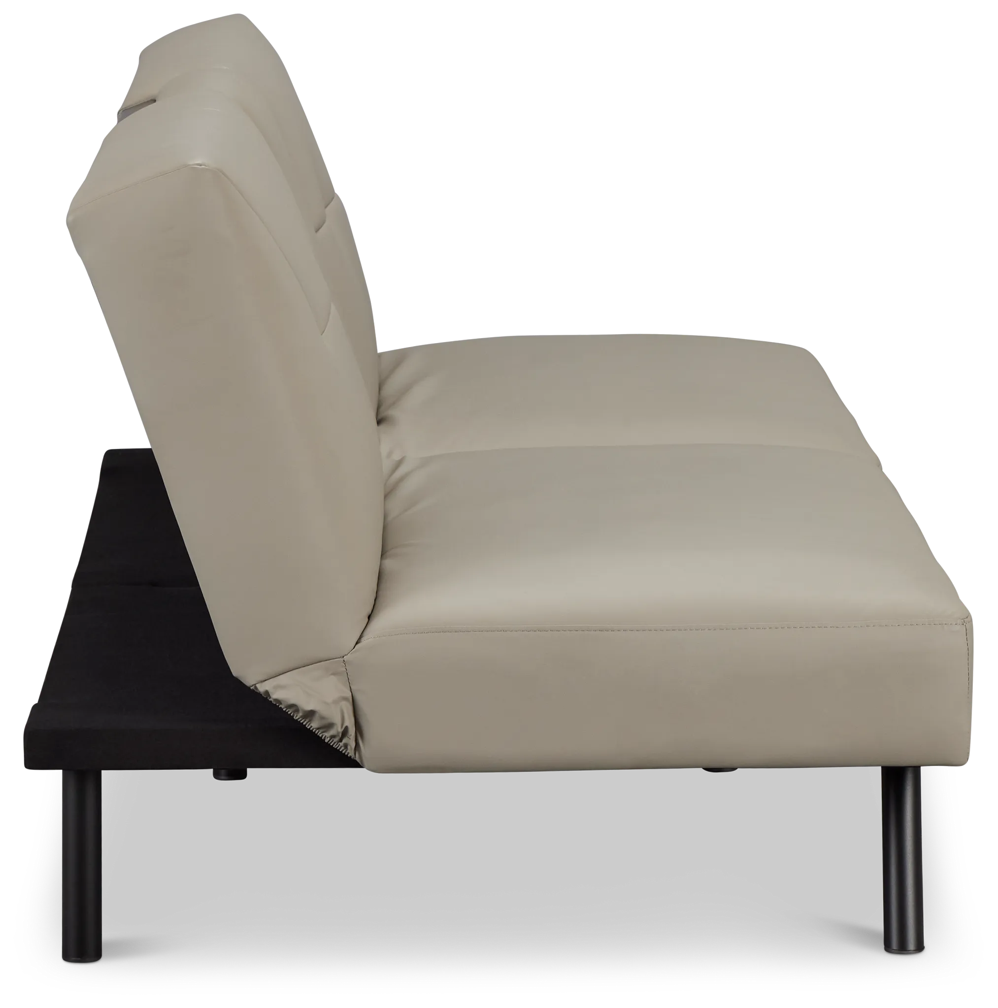 Andes Light Gray Micro Sofa Futon