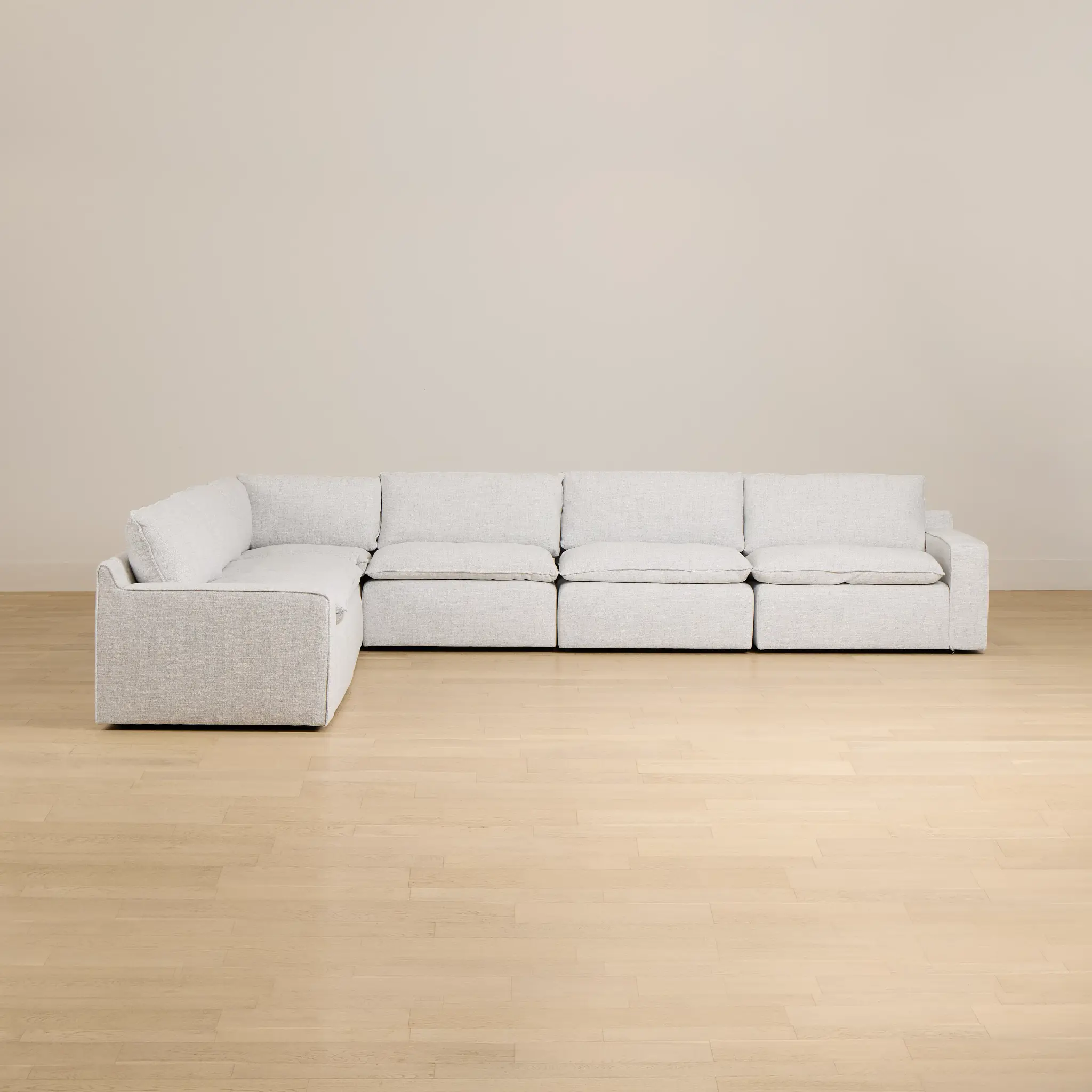 Aurora Light Gray Micro Medium Two-arm Sectional Aurora Light Gray Micro Medium Two-arm Sectional