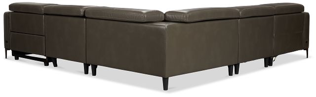 Ava Dark Gray Micro Small Left Chaise Power Reclining Sectional