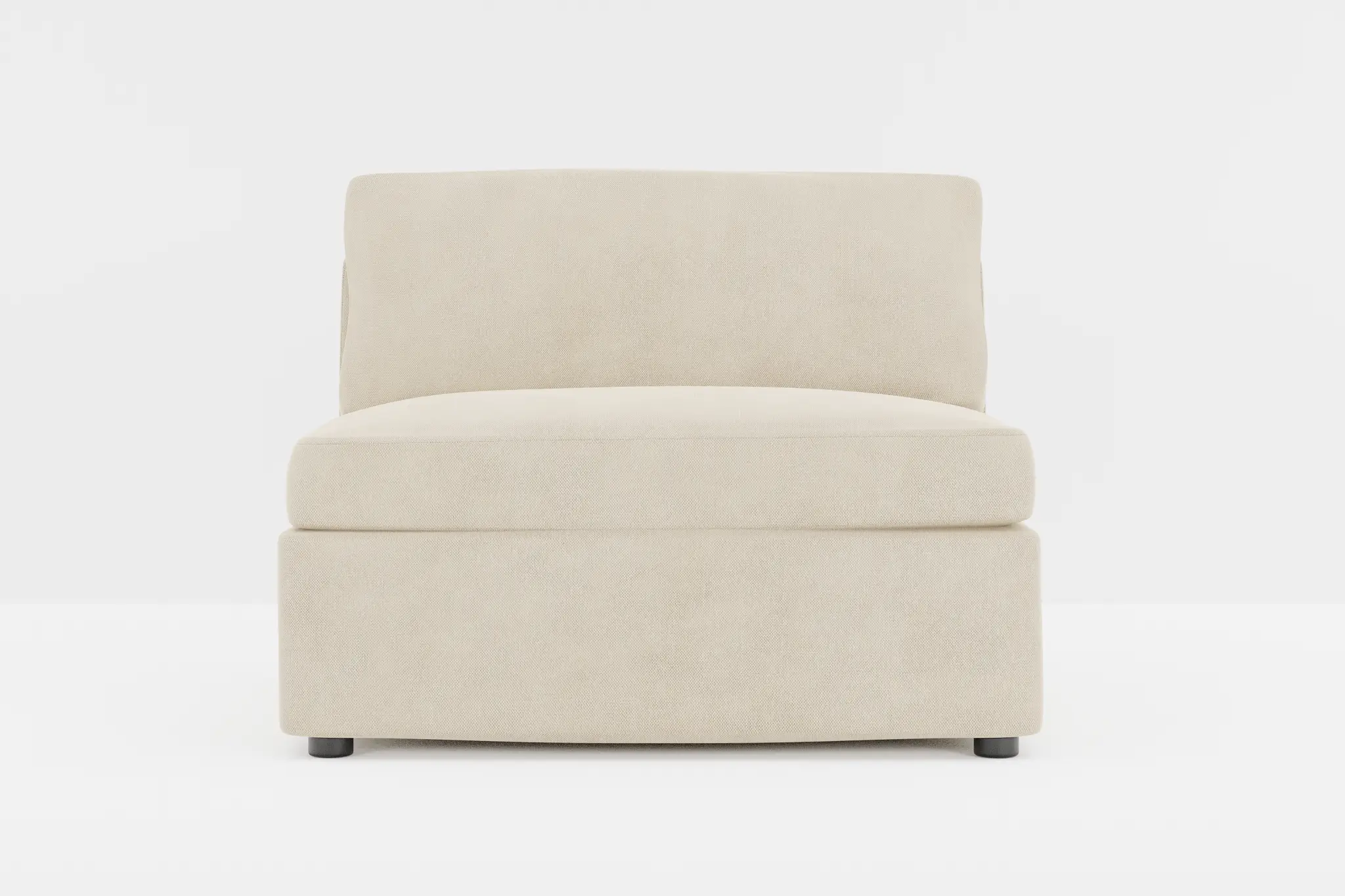 Destin Peyton Beige Fabric Armless Chair Destin Peyton Beige Fabric Armless Chair